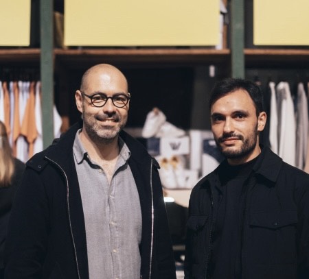 Pedro Maçana and Daniel Gonçalves, the co founders of Wayz at the Lisbon Fashion Week