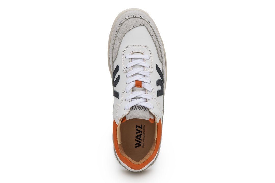 THE MISFIT SNEAKERS - Grey White Orange - Wayz Sneakers - ethical sneakers with a humanistic footprint