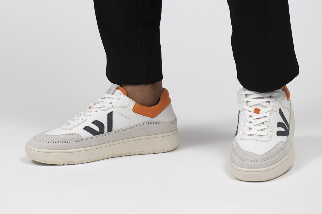 THE MISFIT SNEAKERS - Grey White Orange - Wayz Sneakers - ethical sneakers with a humanistic footprint
