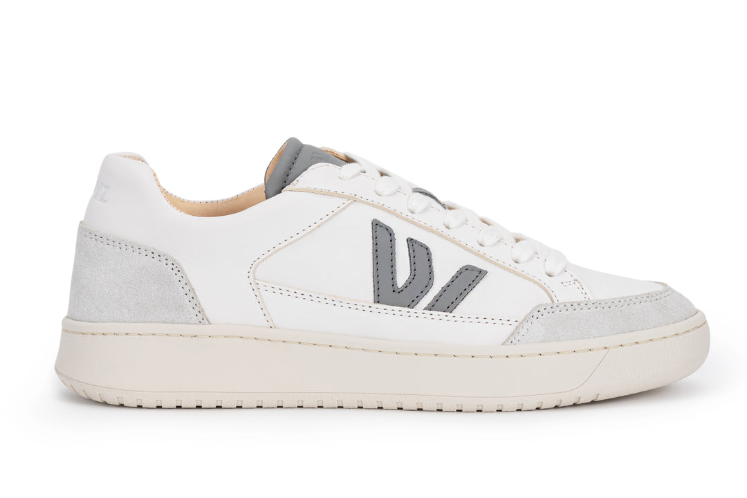 THE WANDERER SNEAKERS - White Grey Full Leather