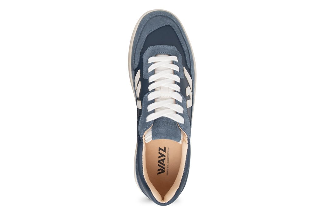 Wayz Misfit Blue Jeans sneakers on a white background