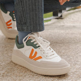 THE MISFIT SNEAKERS - White Green Orange - Wayz Sneakers - ethical sneakers with a humanistic footprint