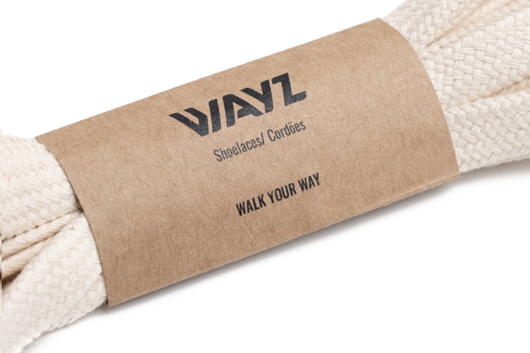 Cotton SHOELACES - Beige - Wayz Sneakers - ethical sneakers with a humanistic footprint