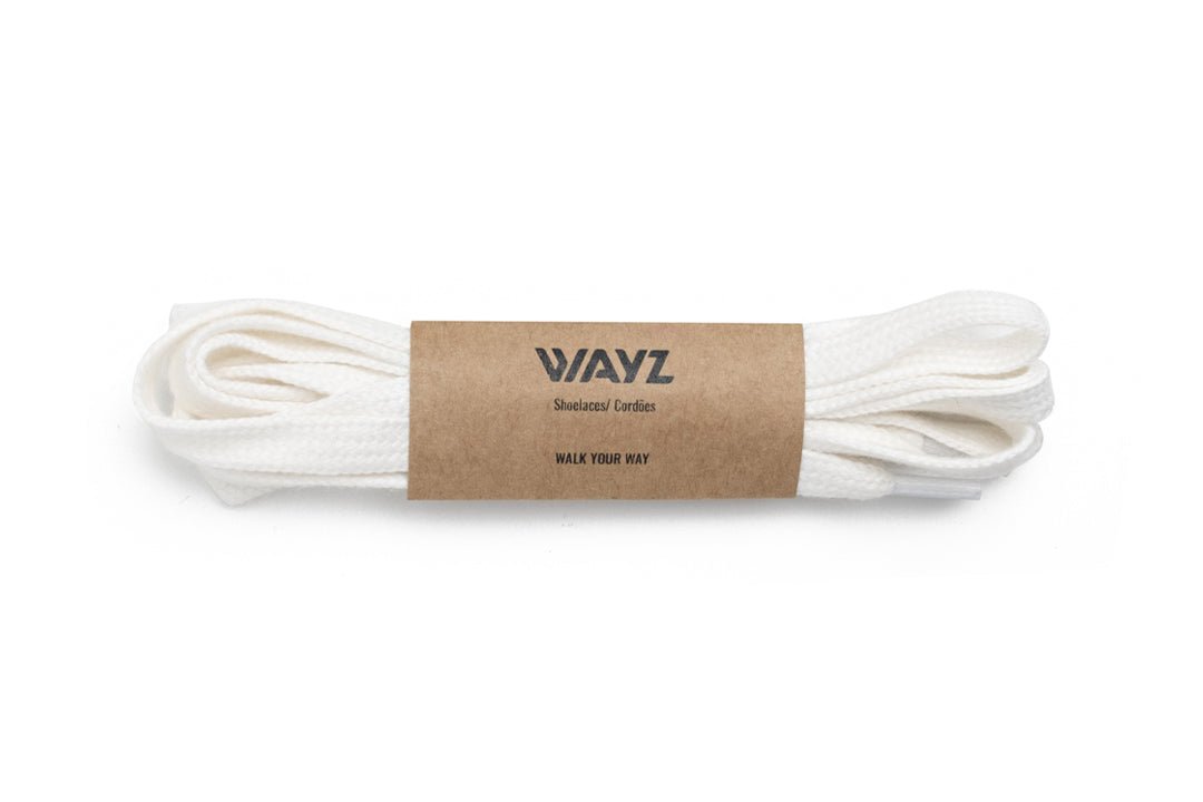 Cotton SHOELACES - White - Wayz Sneakers - ethical sneakers with a humanistic footprint