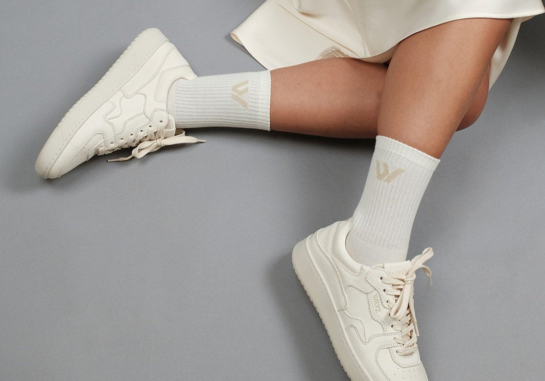 COTTON SOCKS - Ethically Made in Portugal – Beige - Wayz Sneakers - ethical sneakers with a humanistic footprint