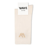 COTTON SOCKS - Ethically Made in Portugal – Beige - Wayz Sneakers - ethical sneakers with a humanistic footprint