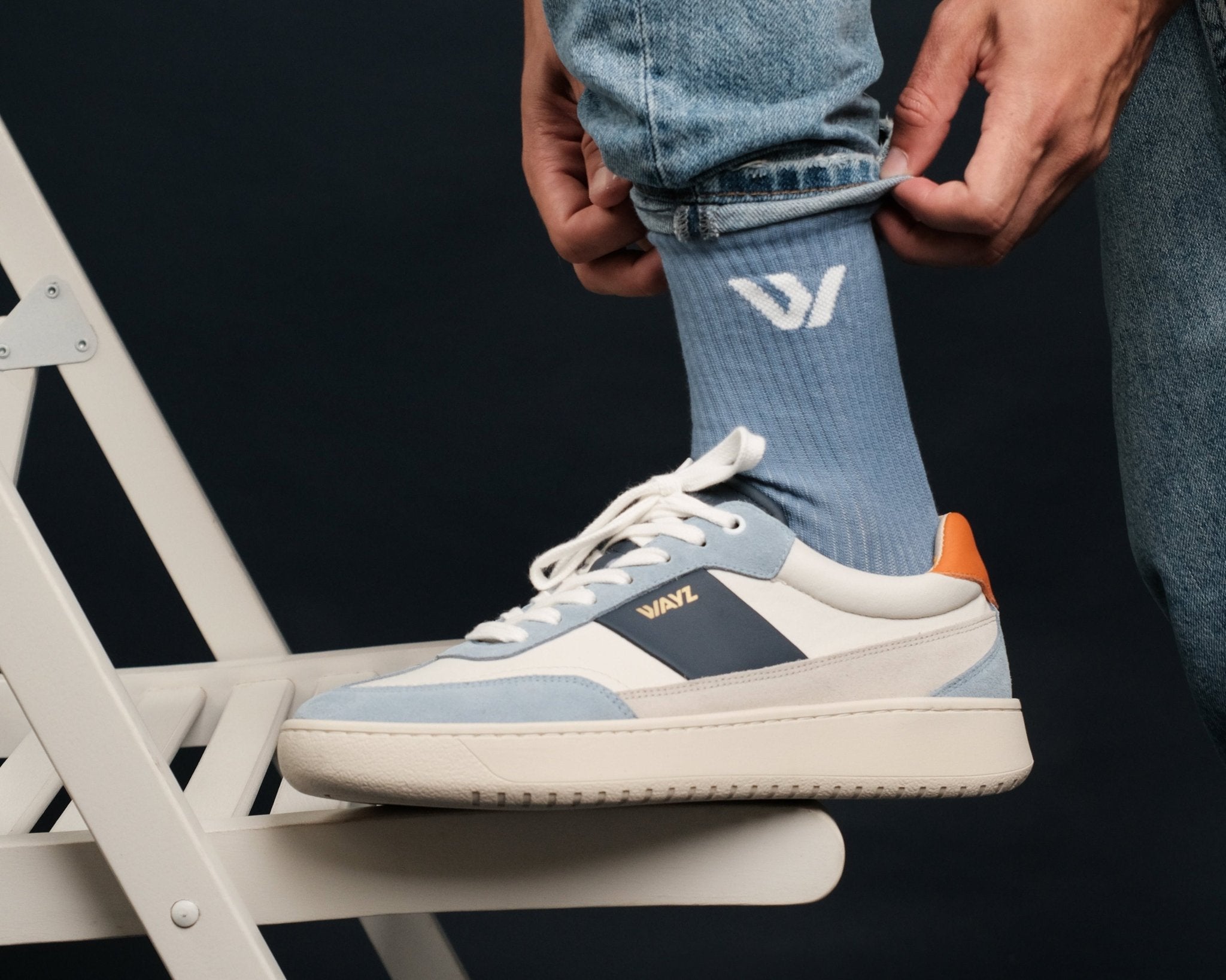 COTTON SOCKS - Ethically Made in Portugal – Blue Sky - Wayz Sneakers - ethical sneakers with a humanistic footprint