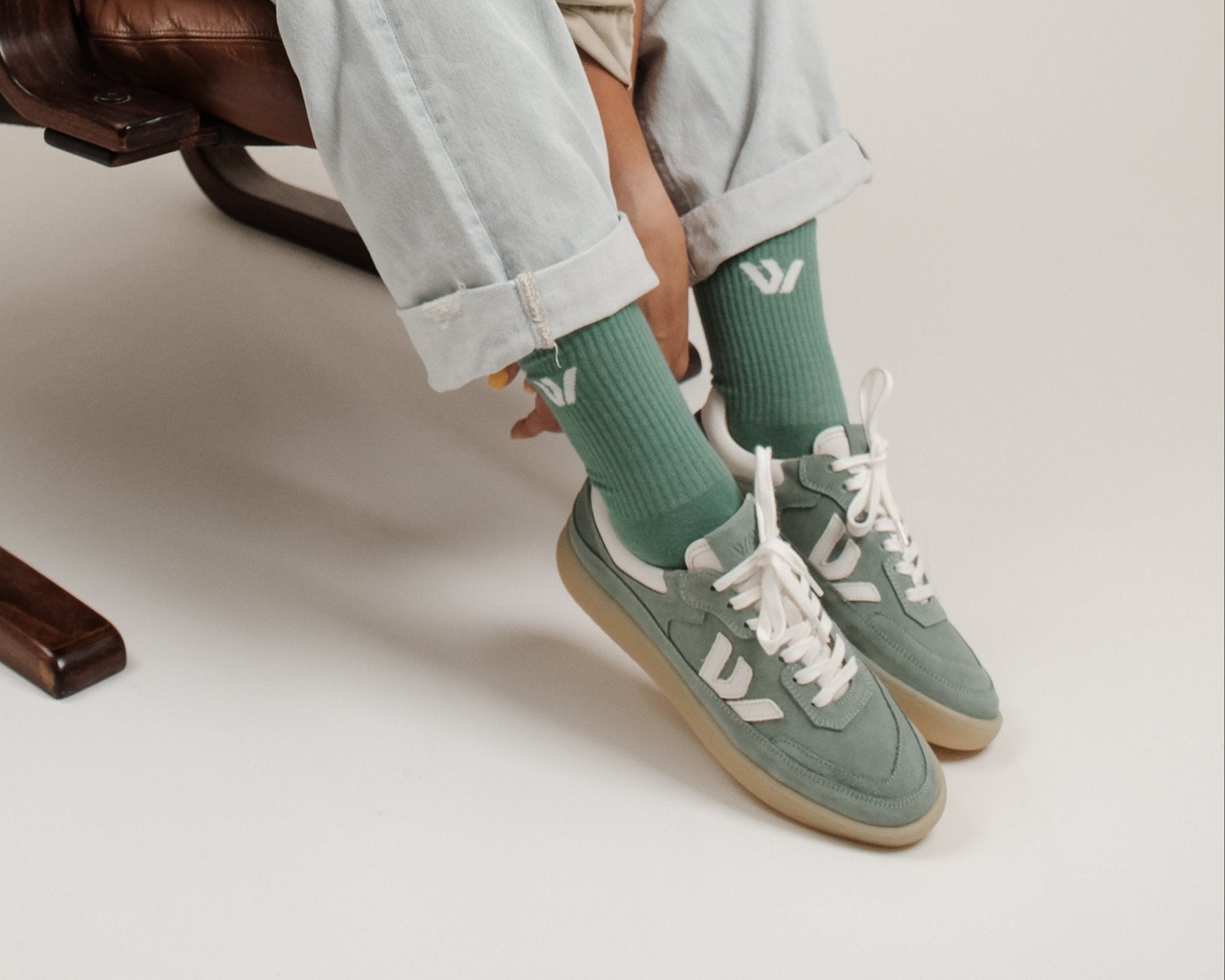 COTTON SOCKS - Ethically Made in Portugal – Green - Wayz Sneakers - ethical sneakers with a humanistic footprint