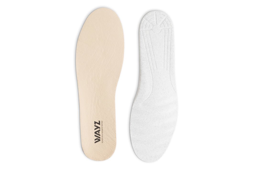 Leather INSOLE - Recycled latex footbed - Wayz Sneakers - ethical sneakers with a humanistic footprint