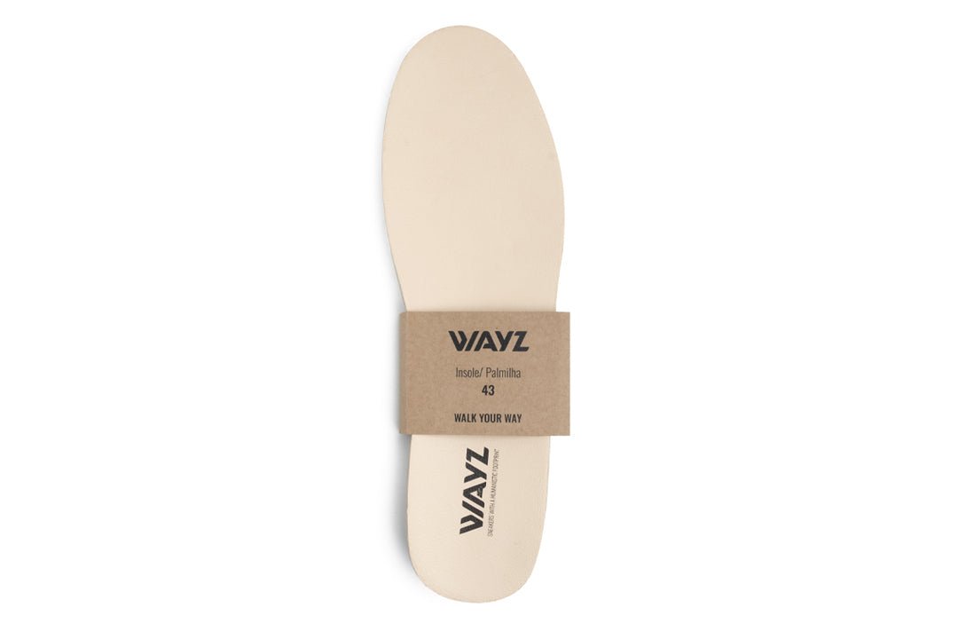 Leather INSOLE - Recycled latex footbed - Wayz Sneakers - ethical sneakers with a humanistic footprint