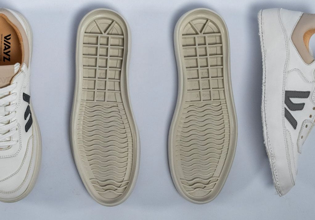Rubber OUTSOLE - 70% recycled - Wayz Sneakers - ethical sneakers with a humanistic footprint