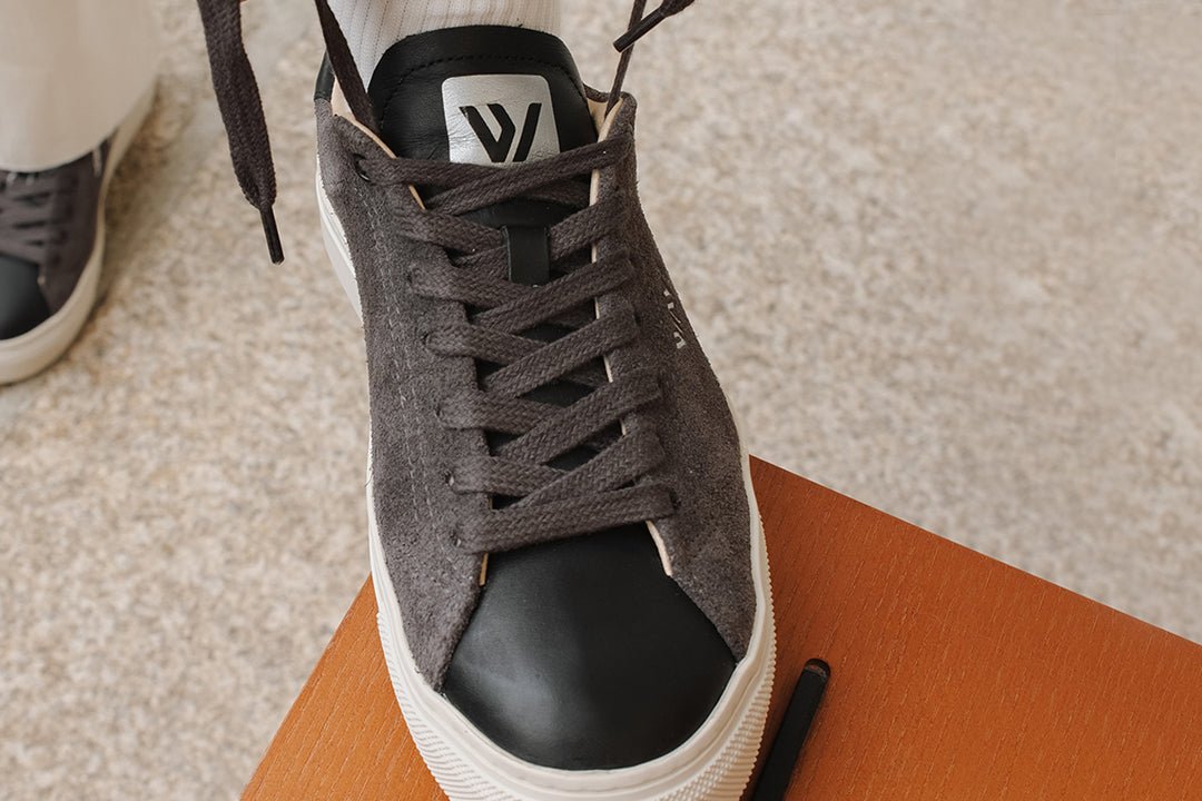 THE GRIT SNEAKERS - Anthracite Black - Wayz Sneakers - ethical sneakers with a humanistic footprint
