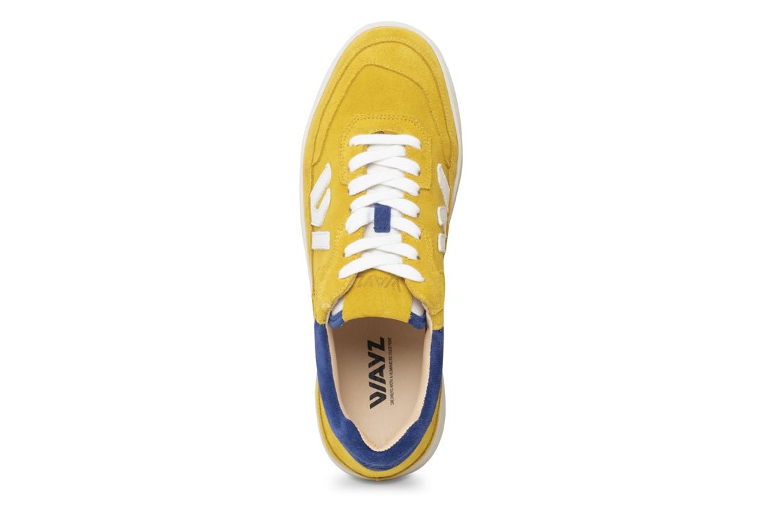 THE MISFIT SNEAKERS - Mustard Blue - Wayz Sneakers - ethical sneakers with a humanistic footprint
