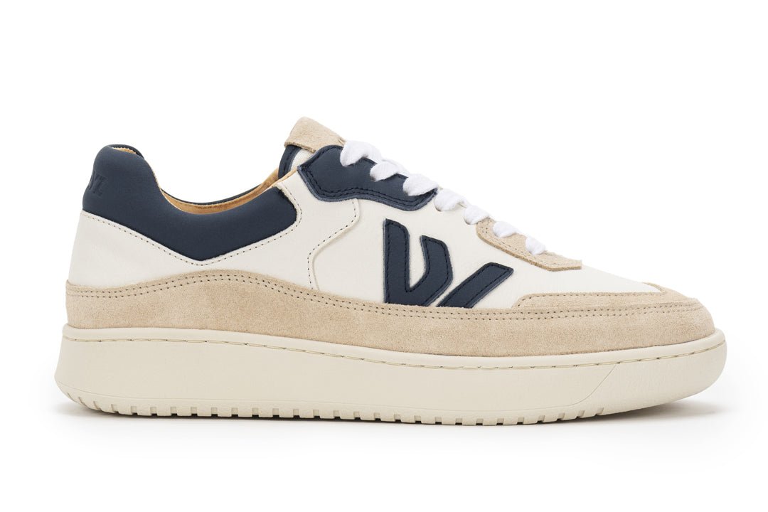THE MISFIT SNEAKERS - White Blue Almond Milk - Wayz Sneakers - ethical sneakers with a humanistic footprint