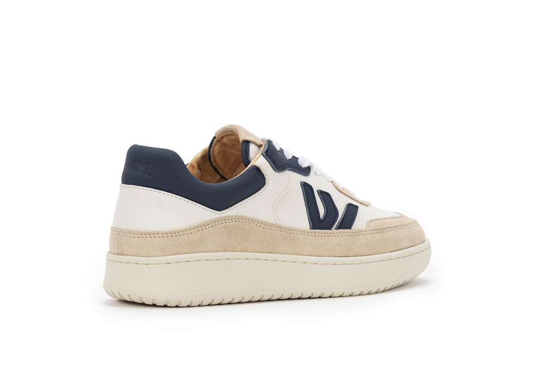 THE MISFIT SNEAKERS - White Blue Almond Milk - Wayz Sneakers - ethical sneakers with a humanistic footprint