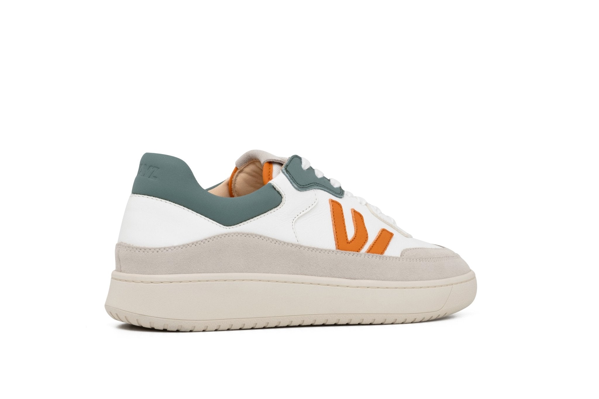THE MISFIT SNEAKERS - White Green Orange - Wayz Sneakers - ethical sneakers with a humanistic footprint