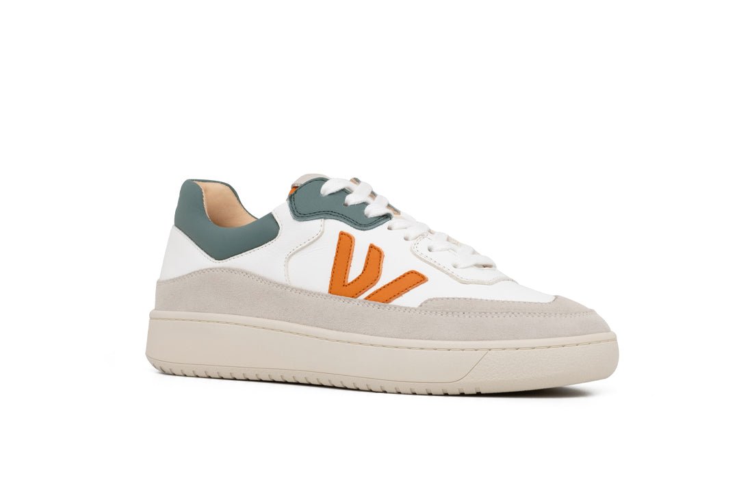 THE MISFIT SNEAKERS - White Green Orange - Wayz Sneakers - ethical sneakers with a humanistic footprint