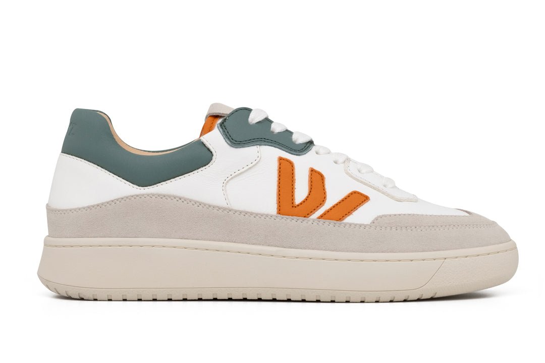 THE MISFIT SNEAKERS - White Green Orange - Wayz Sneakers - ethical sneakers with a humanistic footprint