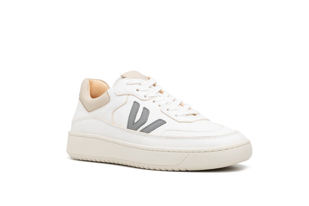 THE MISFIT SNEAKERS - White Grey Almond Milk - Wayz Sneakers - ethical sneakers with a humanistic footprint