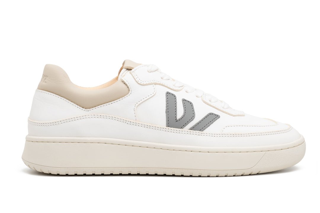 THE MISFIT SNEAKERS - White Grey Almond Milk - Wayz Sneakers - ethical sneakers with a humanistic footprint