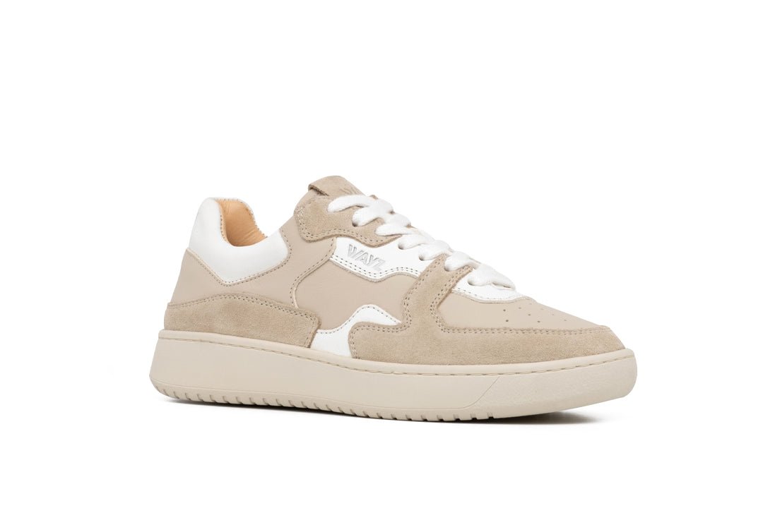 THE SONDER SNEAKERS - White Almond Milk - Wayz Sneakers - ethical sneakers with a humanistic footprint