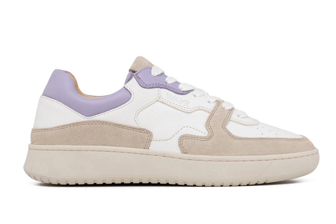THE SONDER SNEAKERS - White Beige Lilla - Wayz Sneakers - ethical sneakers with a humanistic footprint