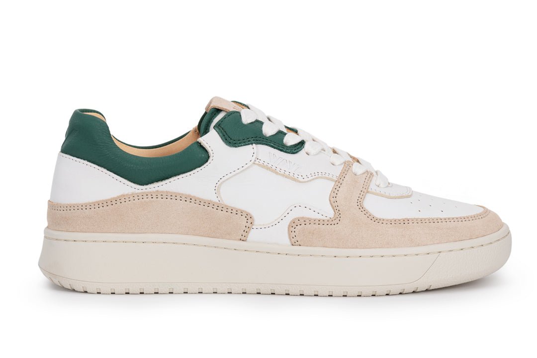 THE SONDER SNEAKERS - White Green Almond Milk - Wayz Sneakers - ethical sneakers with a humanistic footprint