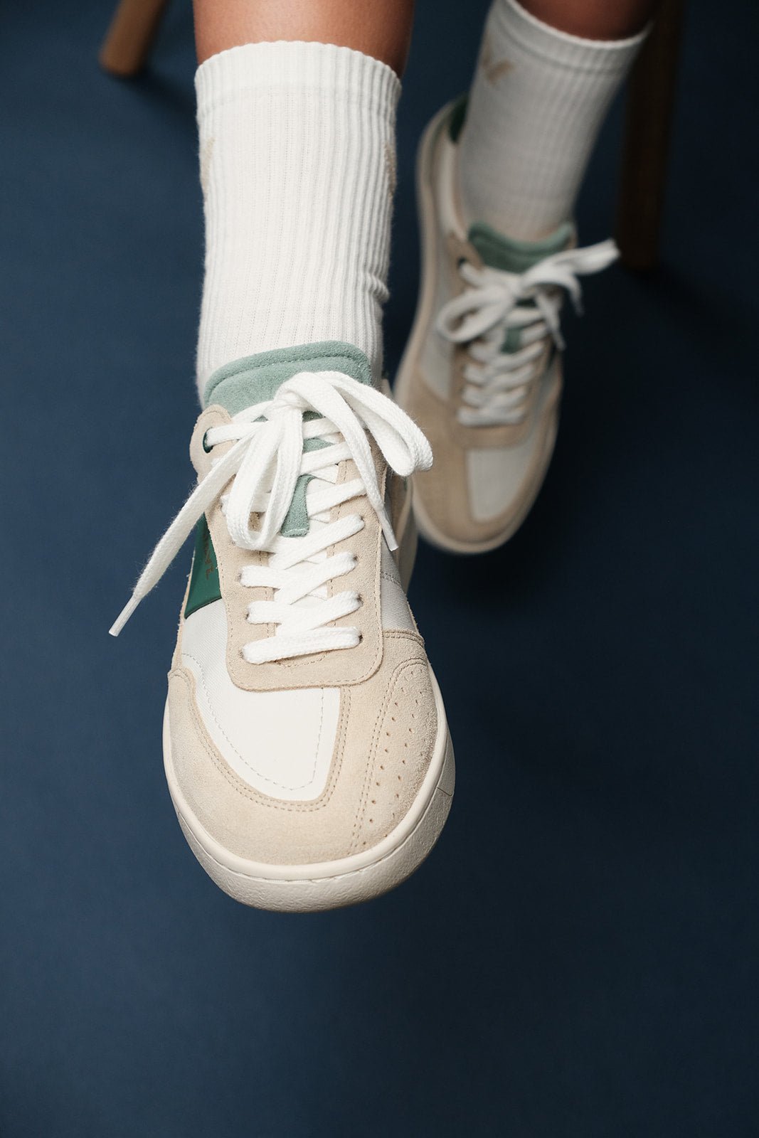 THE SPARK SNEAKERS - Beige Mint Green - Wayz Sneakers - ethical sneakers with a humanistic footprint