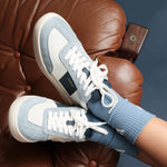 THE SPARK SNEAKERS - Blue Sky Orange - Wayz Sneakers - ethical sneakers with a humanistic footprint