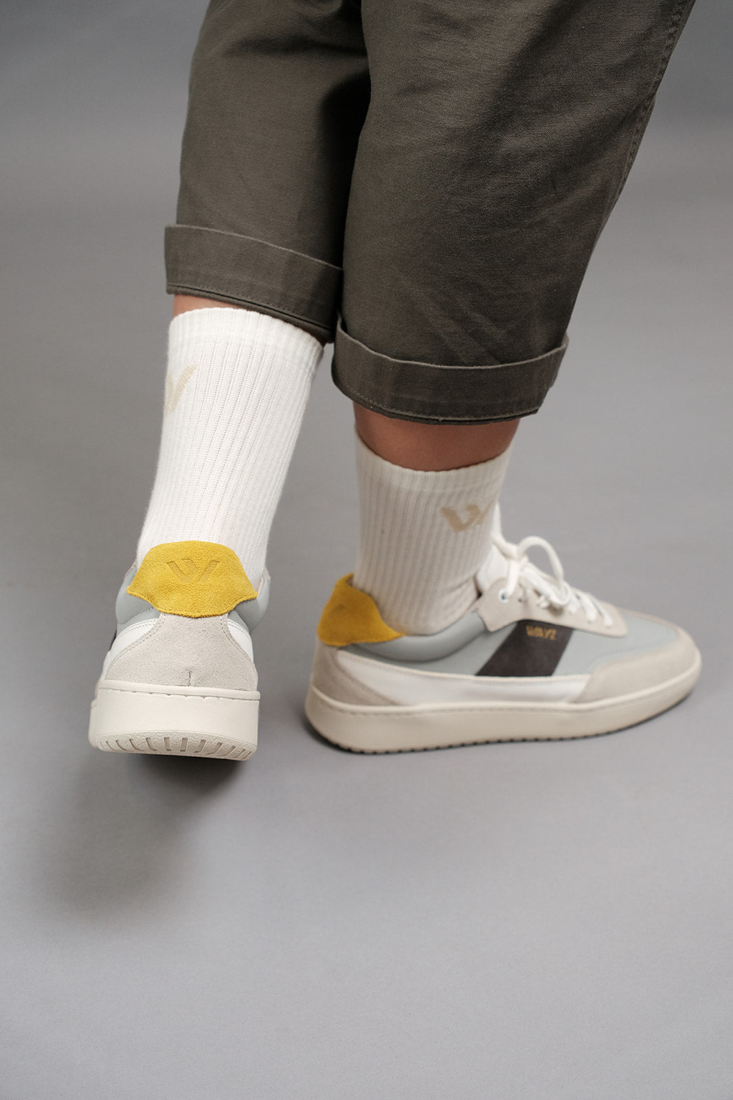 THE SPARK SNEAKERS - Grey Yellow - Wayz Sneakers - ethical sneakers with a humanistic footprint