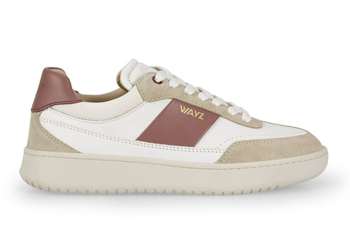 THE SPARK SNEAKERS - White Beige Dry Rose - Wayz Sneakers - ethical sneakers with a humanistic footprint