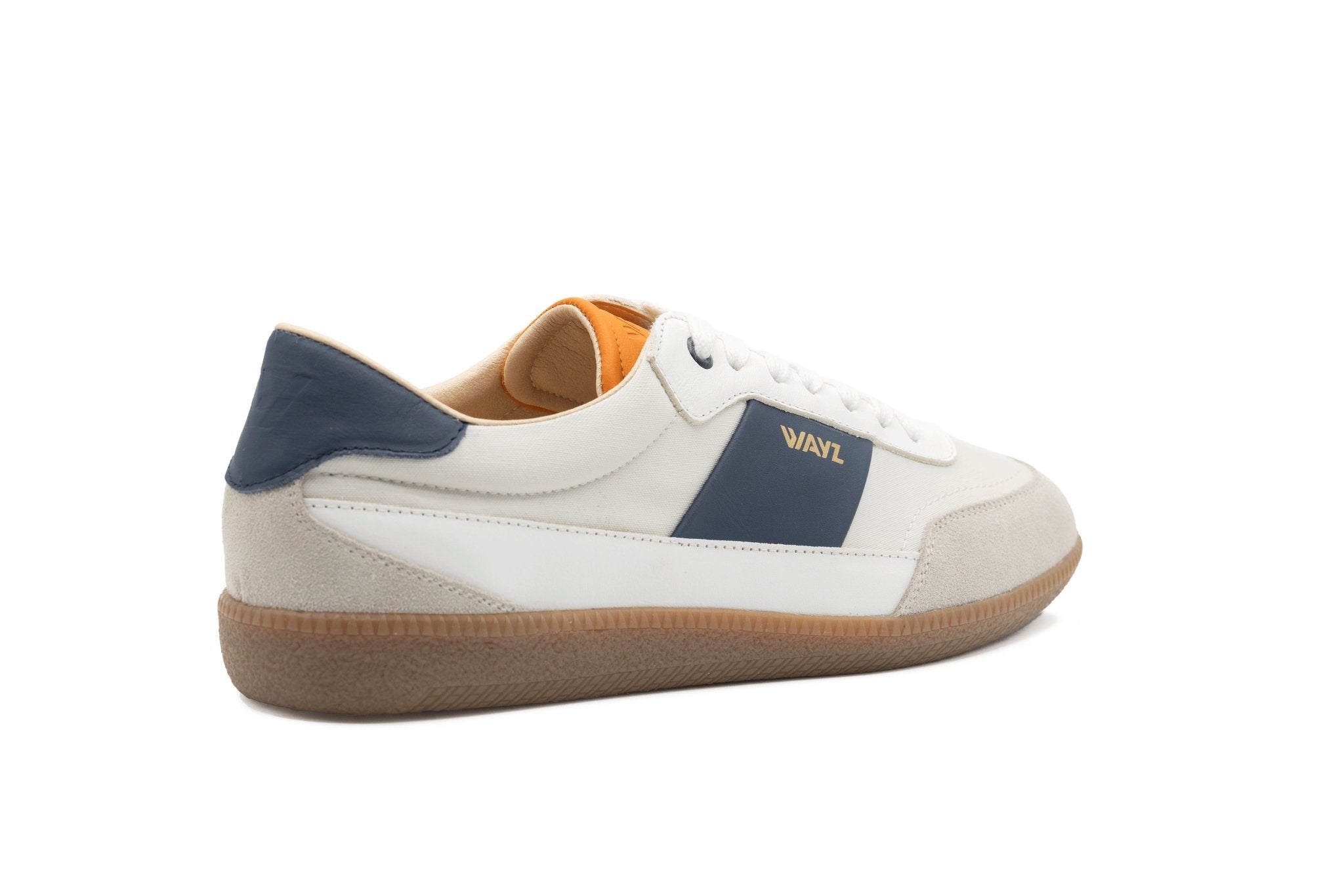 THE SPARK SNEAKERS - White Blue Orange - Wayz Sneakers - ethical sneakers with a humanistic footprint