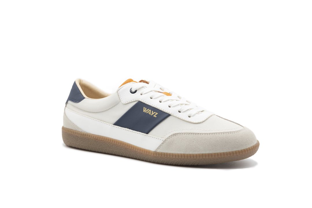 THE SPARK SNEAKERS - White Blue Orange - Wayz Sneakers - ethical sneakers with a humanistic footprint