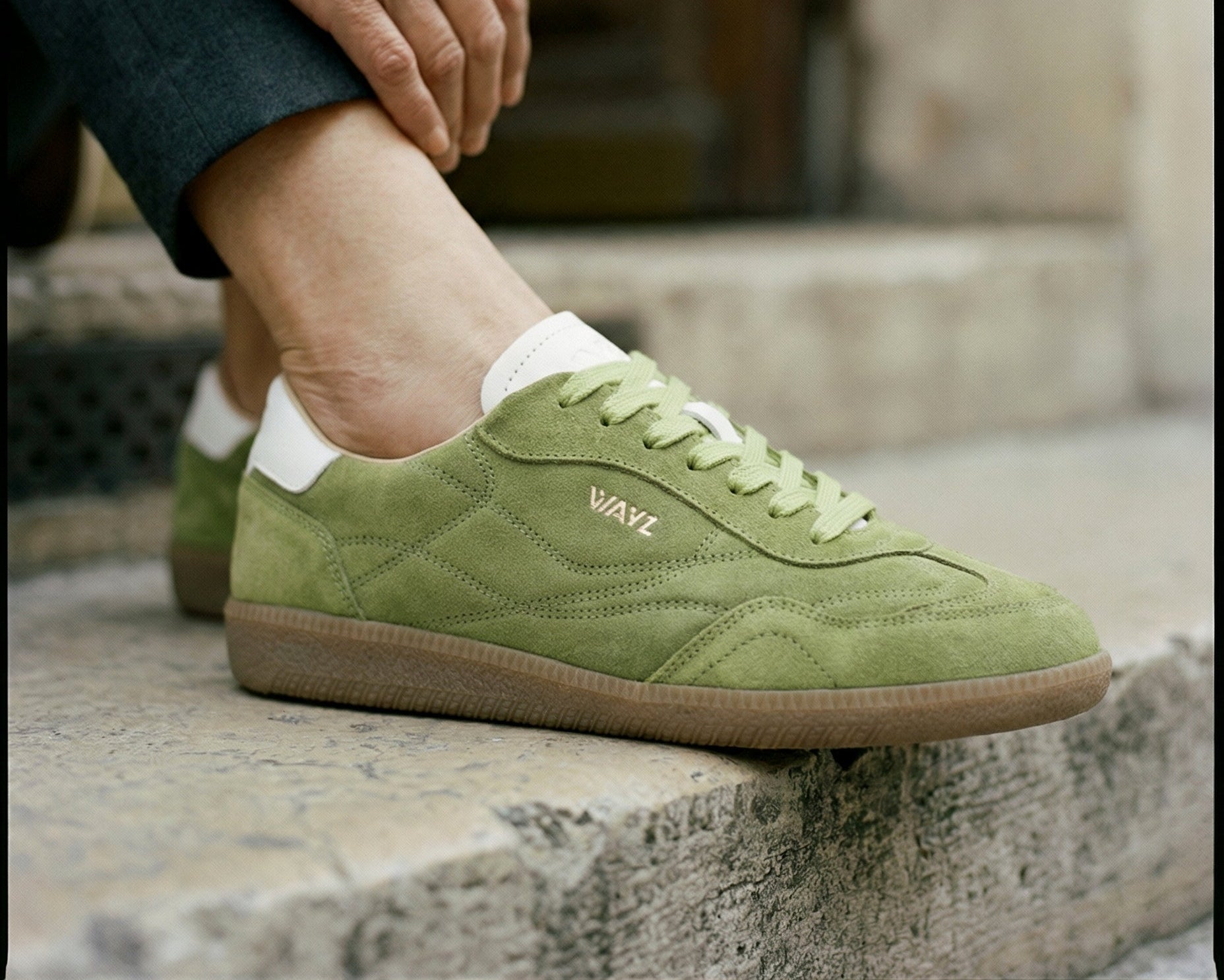 THE VERVE SNEAKERS - Green Matcha - Wayz Sneakers - ethical sneakers with a humanistic footprint
