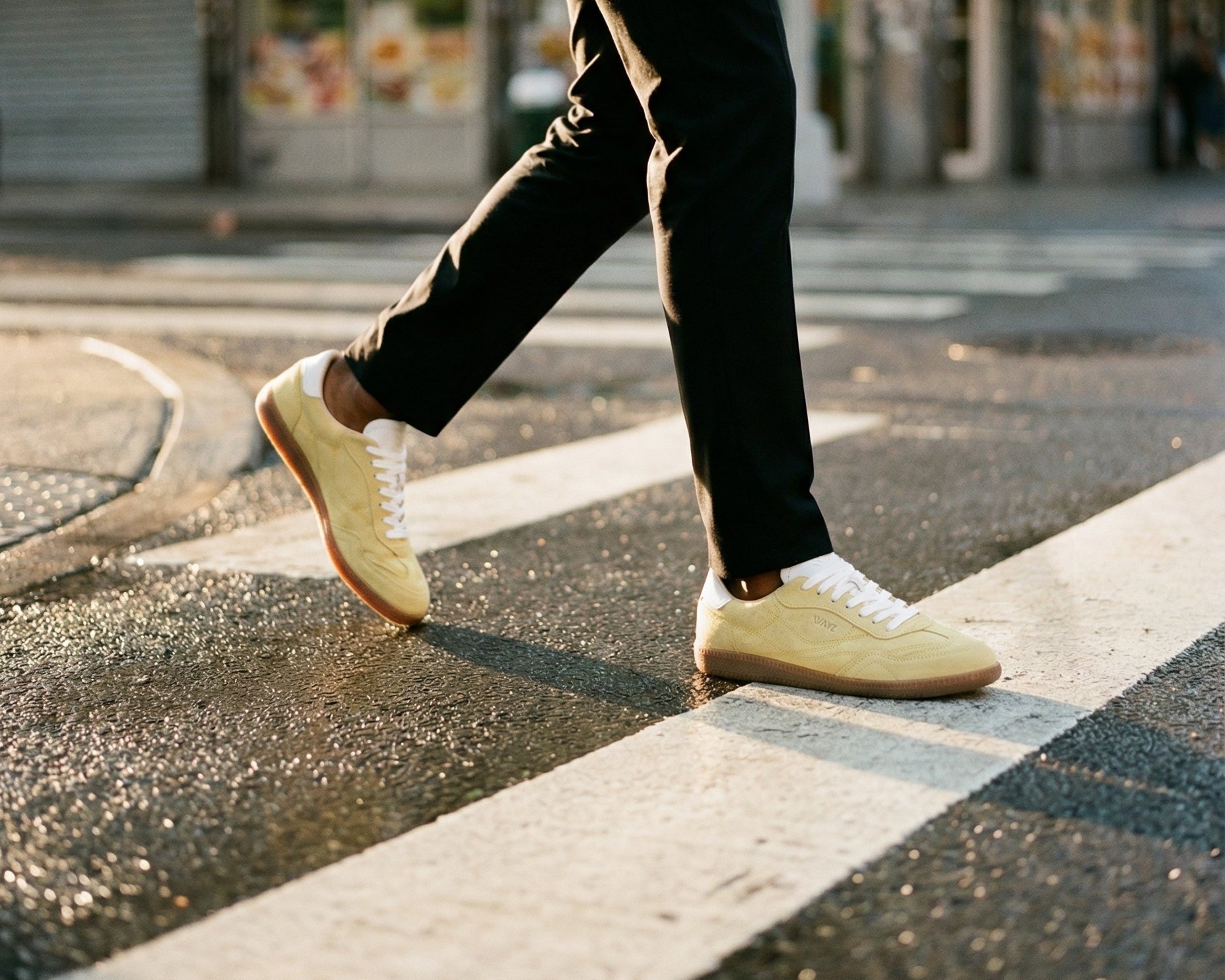 THE VERVE SNEAKERS - Pastel yellow - Wayz Sneakers - ethical sneakers with a humanistic footprint