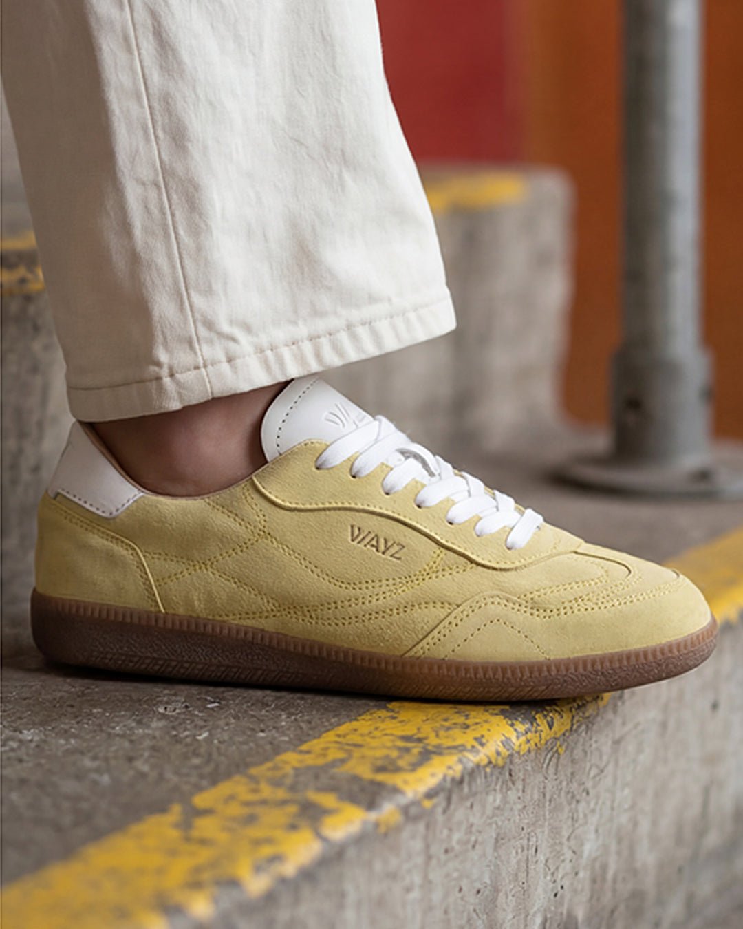 THE VERVE SNEAKERS - Pastel yellow - Wayz Sneakers - ethical sneakers with a humanistic footprint