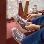 THE WANDERER SNEAKERS - Grey Dry Rose - Wayz Sneakers - ethical sneakers with a humanistic footprint