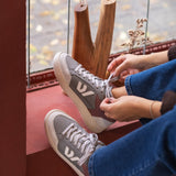 THE WANDERER SNEAKERS - Grey Dry Rose - Wayz Sneakers - ethical sneakers with a humanistic footprint