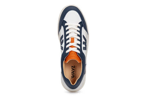 THE WANDERER SNEAKERS - White Blue Orange - Wayz Sneakers - ethical sneakers with a humanistic footprint