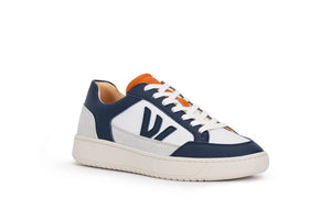 THE WANDERER SNEAKERS - White Blue Orange - Wayz Sneakers - ethical sneakers with a humanistic footprint