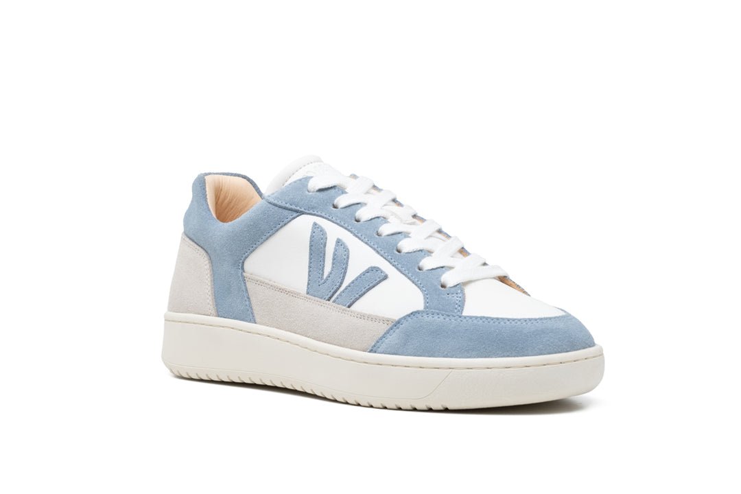THE WANDERER SNEAKERS - White Grey Blue Sky - Wayz Sneakers - ethical sneakers with a humanistic footprint