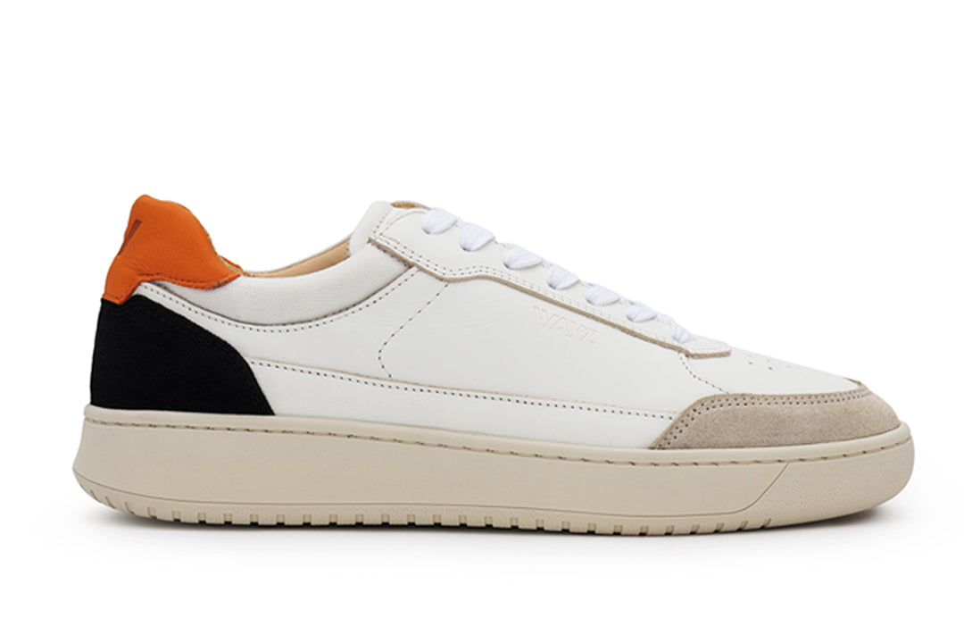Our Hedonist Mandarina Black Vegetable Tanned Leather Sneakers  - side view