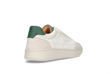 Load image into Gallery viewer, Our Hedonist White Grey Green Vegetable Tanned Leather Sneakers - Back View