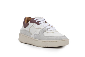 Sonder Shoes Dry Rose White Grey Vegetable Tanned Leather Sneakers - Front view  | Wayz Sneakers