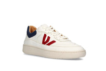 Load image into Gallery viewer, White Red Blue Misfit Shoes - Front View - Wayz Sneakers
