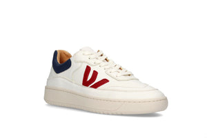 White Red Blue Misfit Shoes - Front View - Wayz Sneakers