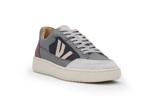 Grey Beige Dry Rose Wanderer Veg-Tan Leather Sneakers - front view  | Wayz Sneakers