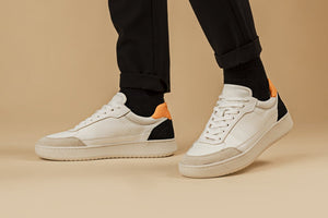 THE HEDONIST SNEAKERS - Mandarina Black - Wayz Sneakers - ethical sneakers with a humanistic footprint