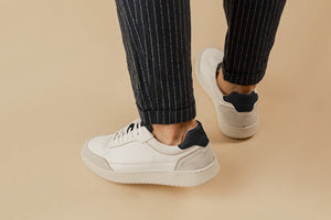 THE HEDONIST SNEAKERS - White Grey Black - Wayz Sneakers - ethical sneakers with a humanistic footprint