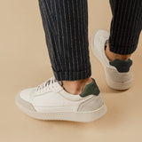 THE HEDONIST SNEAKERS - White Grey Green - Wayz Sneakers - ethical sneakers with a humanistic footprint